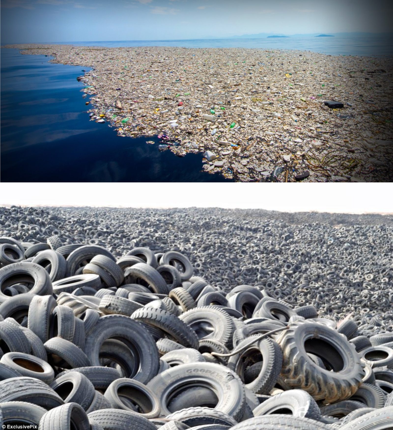 End-of-life tires awaiting disposal